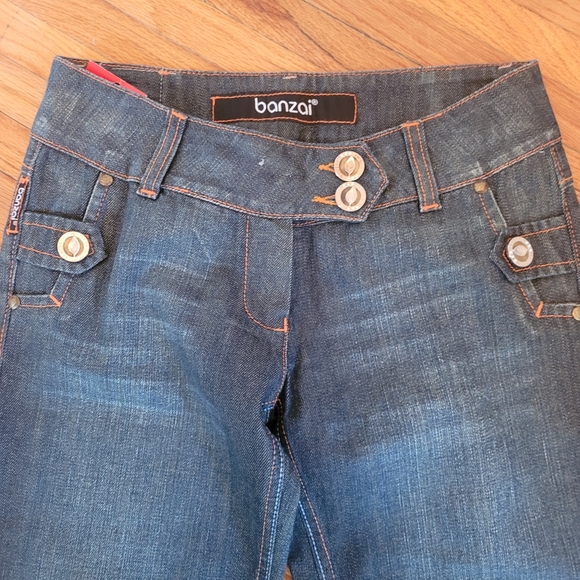 Banzai Italian Designed flare Jeans no zipper 26 - Picture 3 of 16